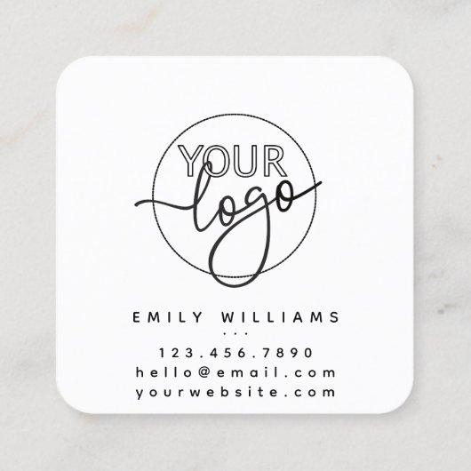 スクリプモダントミニマルロゴによる手カスタム作 スクエア名刺 (裏面)