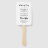 スクリプモダントミニマル白結婚式 プログラム ハンドファン (裏面)