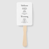 スクリプモダントミニマル白結婚式 プログラム ハンドファン (正面)