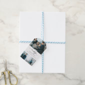 スクリプモダントミニマル3写真メリークリスマス ギフトタグ (より糸付き)