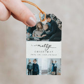 スクリプモダントミニマル3写真メリークリスマス ギフトタグ