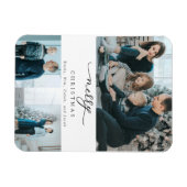 スクリプモダントミニマル3写真メリークリスマス マグネット (横)