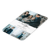 スクリプモダントミニマル3写真メリークリスマス マグネット (左側)