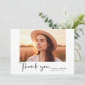 スクリプモダントミニマル5フォトコラージュ卒業 サンキューカード (スタンド正面)