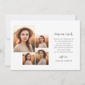 スクリプモダントミニマル5フォトコラージュ卒業 サンキューカード (裏面)