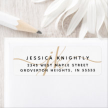 スクリプモダントミニマル・金ゴールド・モノグラムイニシャル