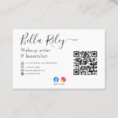 スクリプモダントメイクアップアーティスト&ヘアスタイリストQRコード 名刺 (裏面)