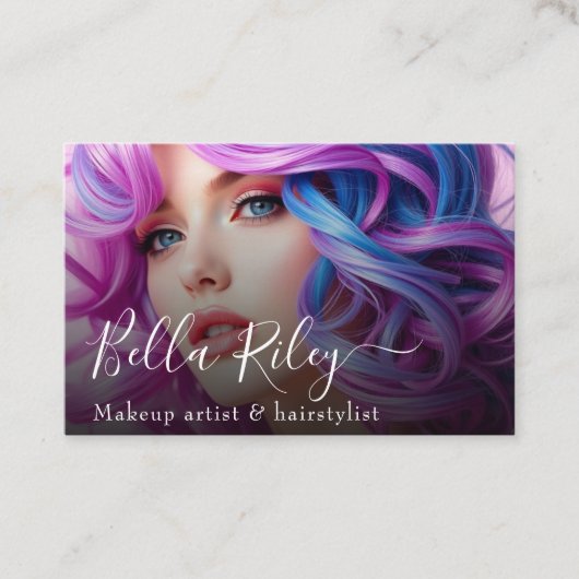 スクリプモダントメイクアップアーティスト&ヘアスタイリストQRコード 名刺 (正面)