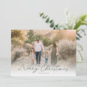 スクリプモダントメリークリスマスビッグフォトホリデーCa シーズンカード (スタンド正面)