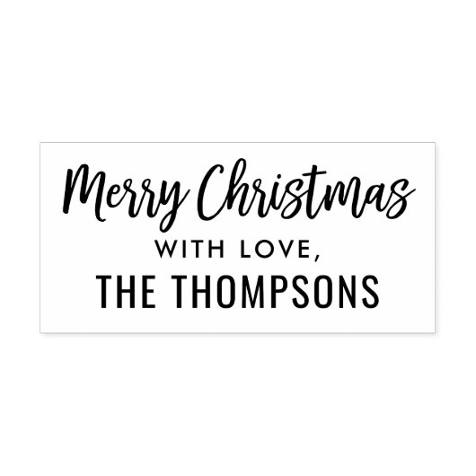 スクリプモダントメリークリスマスファミリーホリデーギフト セルフインキングスタンプ (デザイン)