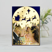 スクリプモダントメリークリスマスフォトフォイルホリデー 箔シーズンカード (立ち正面)