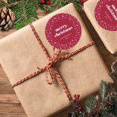 スクリプモダントメリークリスマスホリデーレッド ラウンドシール