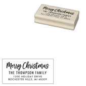 スクリプモダントメリークリスマス差出人住所 ラバースタンプ (押印)
