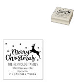 スクリプモダントメリークリスマス差出人住所 ラバースタンプ (押印)