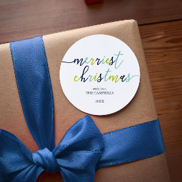 スクリプモダントメリー「クリスマス」クラシックラウンドS ラウンドシール