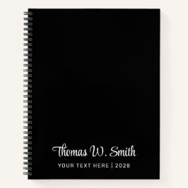 スクリプモダントモノグラムのプロフェッショナル黒 ノートブック