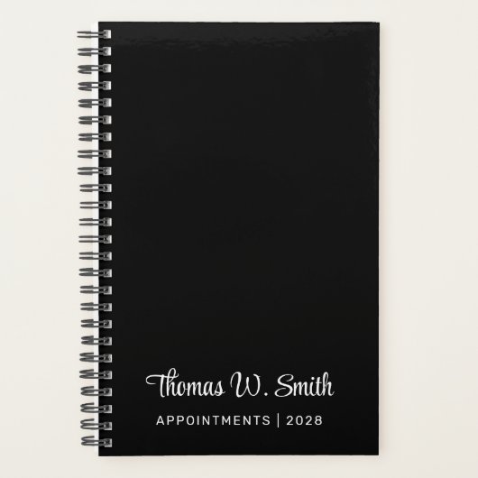 スクリプモダントモノグラムのプロフェッショナル黒 プランナー手帳 (正面)