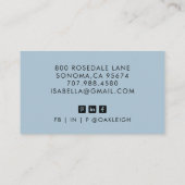 スクリプモダントモノグラムほこりっぽい青 名刺 (裏面)