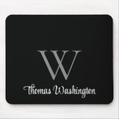 スクリプモダントモノグラムブラック マウスパッド (正面)