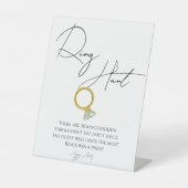 スクリプモダントリング狩りブライダルシャワーゲームのサイン 台座サイン (正面)