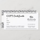 スクリプモダントロゴハートブラックギフト証明書 (正面/裏面)