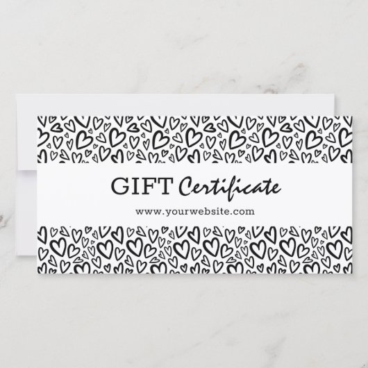 スクリプモダントロゴハートブラックギフト証明書 (裏面)