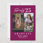 スクリプモダントワイン3フォトコラージュ卒業 案内状 (正面)