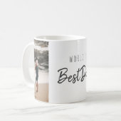 スクリプモダント世界の最高のパパ父の日の写真 コーヒーマグカップ (正面左)