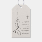 スクリプモダント中立バプテスマありがとうご好意 ギフトタグ (正面)