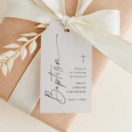 スクリプモダント中立バプテスマありがとうご好意 ギフトタグ