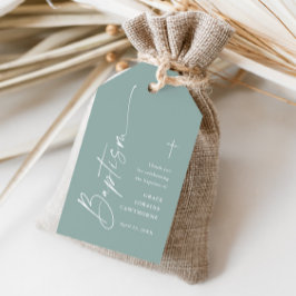 スクリプモダント中立バプテスマありがとうご好意 ギフトタグ