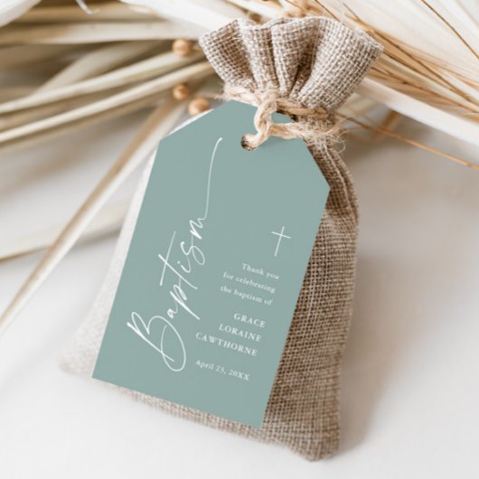 スクリプモダント中立バプテスマありがとうご好意 ギフトタグ