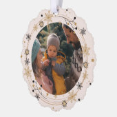 スクリプモダント付きリースメリークリスマス オーナメントカード (左)