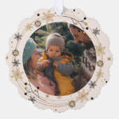 スクリプモダント付きリースメリークリスマス オーナメントカード (正面)