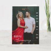 スクリプモダント付き記念日スタイリッシュ写真 案内状 (正面)