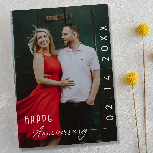 スクリプモダント付き記念日スタイリッシュ写真 案内状