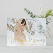 スクリプモダント写真のクリエレガントスマス 箔シーズンカード (立ち正面)