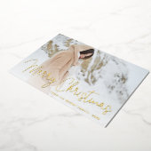 スクリプモダント写真のクリエレガントスマス 箔シーズンカード (回転した状態)