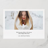 スクリプモダント写真のクリエレガントスマス 箔シーズンカード (裏面)