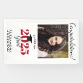 スクリプモダント写真の赤い垂直方向の卒業 横断幕 (横)