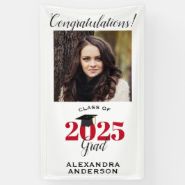 スクリプモダント写真の赤い垂直方向の卒業 横断幕