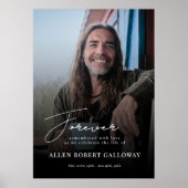 スクリプモダント写真エレガント葬儀ウェルカムサイン ポスター (正面)