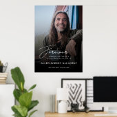 スクリプモダント写真エレガント葬儀ウェルカムサイン ポスター (ホームオフィス)