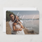 スクリプモダント写真オーバーレイリハーサルディナー 招待状 (正面)