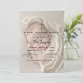 スクリプモダント写真オーバーレイ男女兼用洗礼 招待状 (スタンド正面)