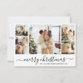 スクリプモダント写真コラージクリスマスホリデーカード 招待状 (正面)