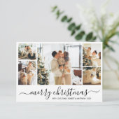 スクリプモダント写真コラージクリスマスホリデーカード 招待状 (スタンド正面)