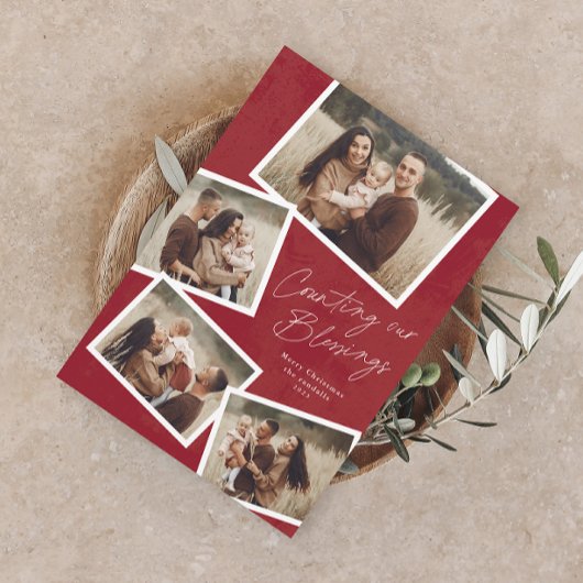 スクリプモダント写真コラージュ宗教クリスマス シーズンカード