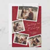 スクリプモダント写真コラージュ宗教クリスマス シーズンカード (正面)