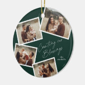 スクリプモダント写真コラージュ宗教クリスマス セラミックオーナメント (左)